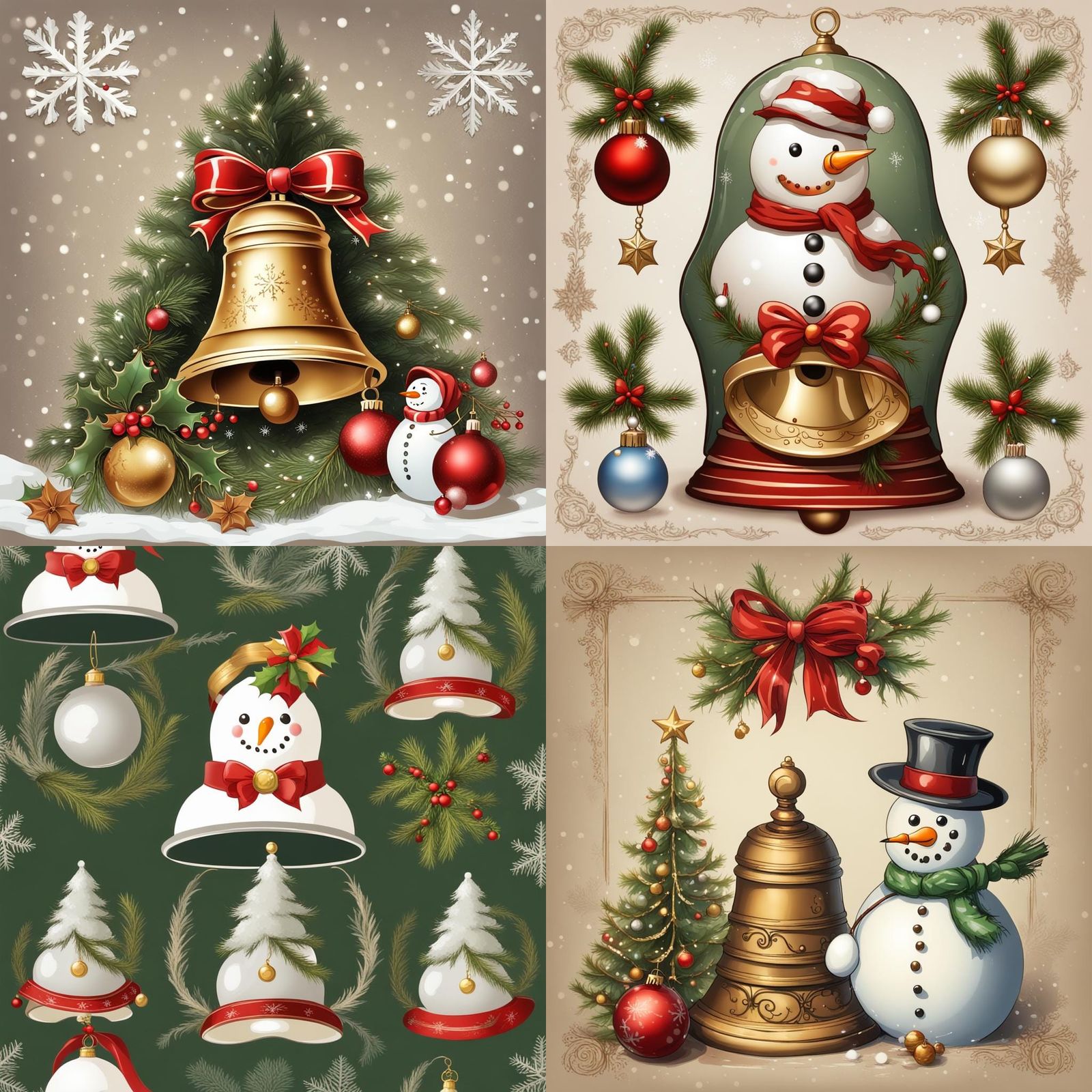 Christmas Bell Scene in Classical Style