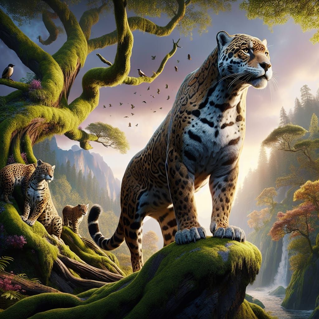 Majestic Jaguar Guardian of the Enchanted Forest