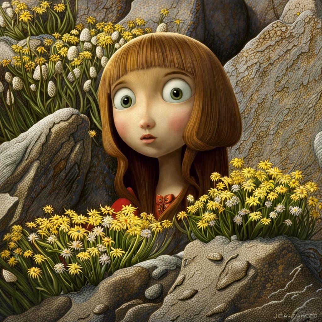 Edelweiss in the Alps: A Fantasy Art Piece