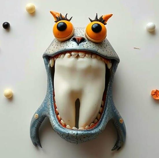 Wistful Tooth in Folk Art Style