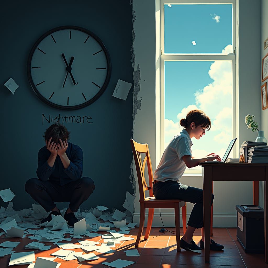 Dream vs Nightmare: A Split-Screen Contrast