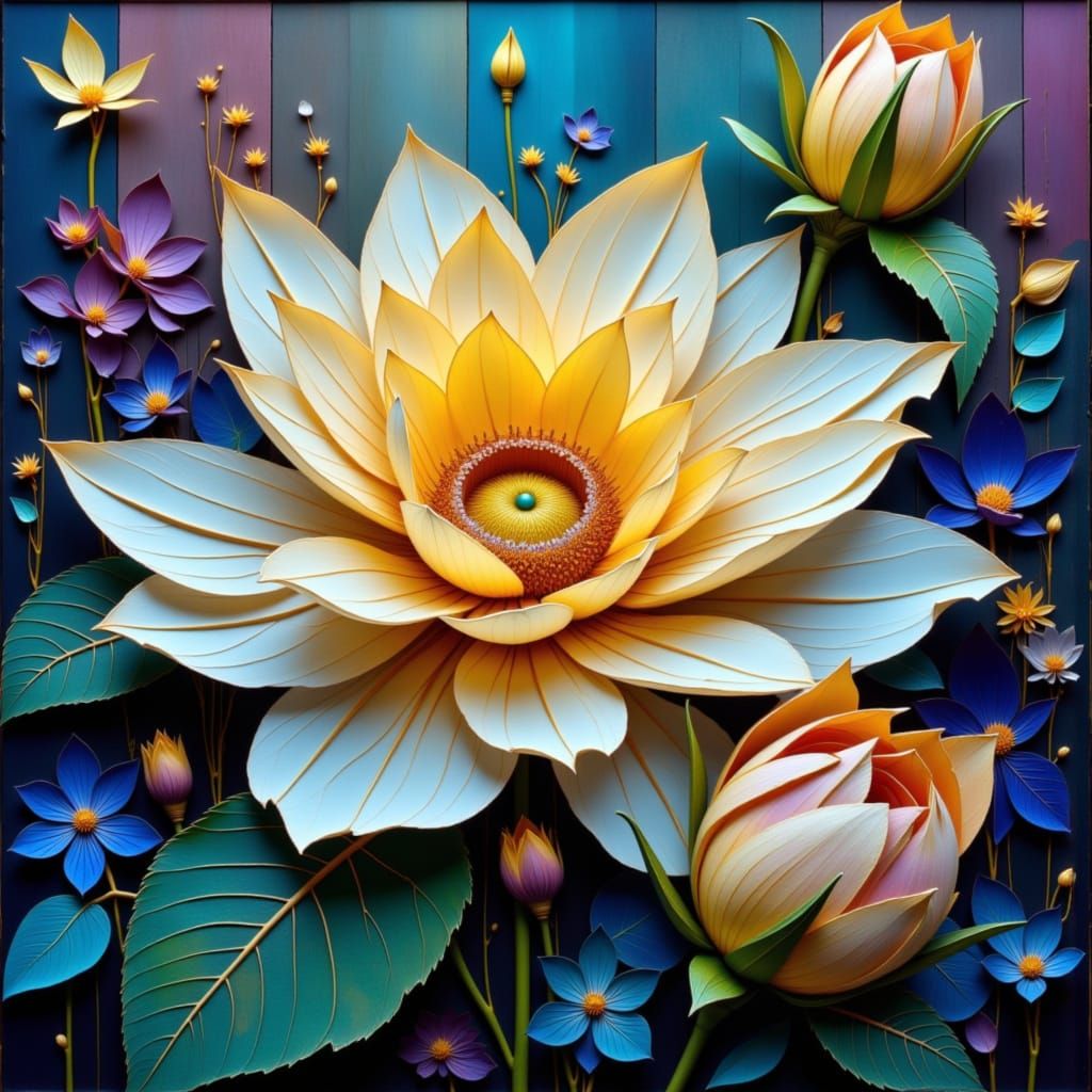 Delicate, Petal-Soft Flower in Dreamy, Iridescent Valley