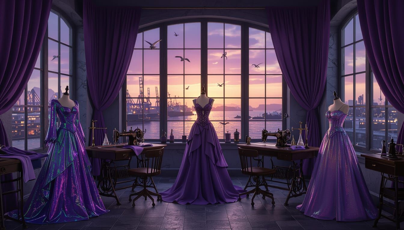 Magical Fantasy Tailor Shop with Gothic Manga Dress