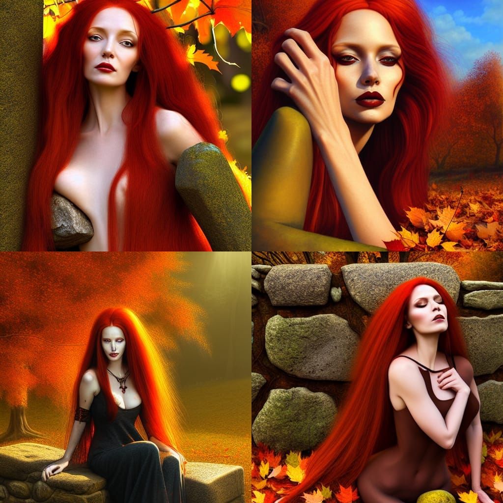 Autumn Harvest Goddess as a Sultry Witch