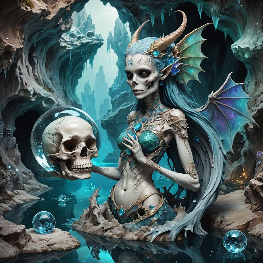 A detailed, anatomically correct, beautiful fae with dragon ...