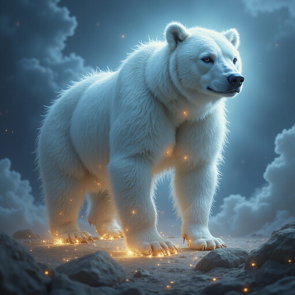 Mystical Bear of Radiant Splendour in Ethereal Aura