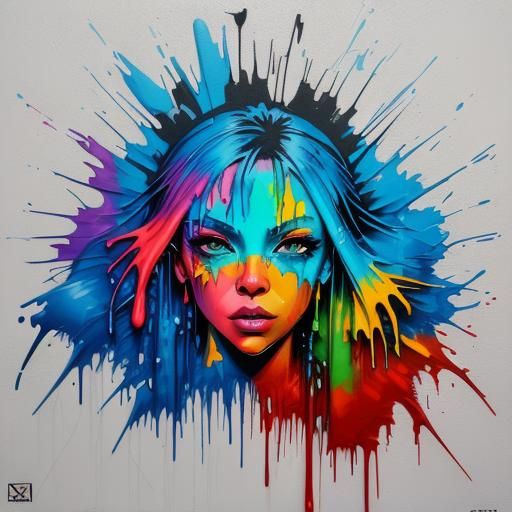 Melting Graffiti Art in Splash Style