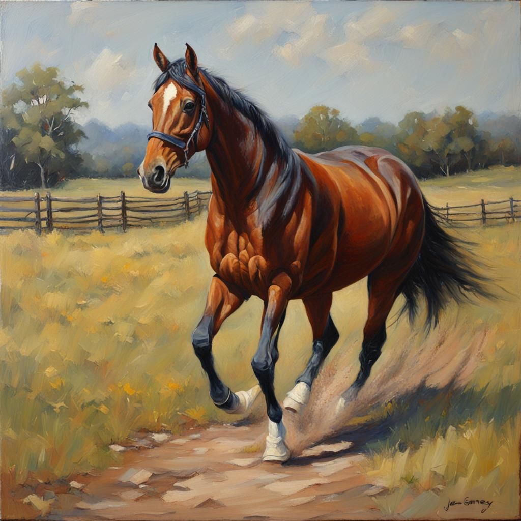Horse Portrait in Oil Paint, Classical Realism