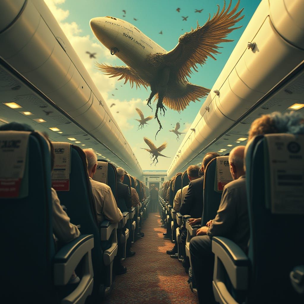 Surreal Airborne Chaos: Mutated Passengers Descend into Madn...