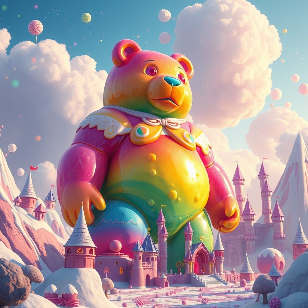 Gummy Bear Titan Guards Candy Kingdom