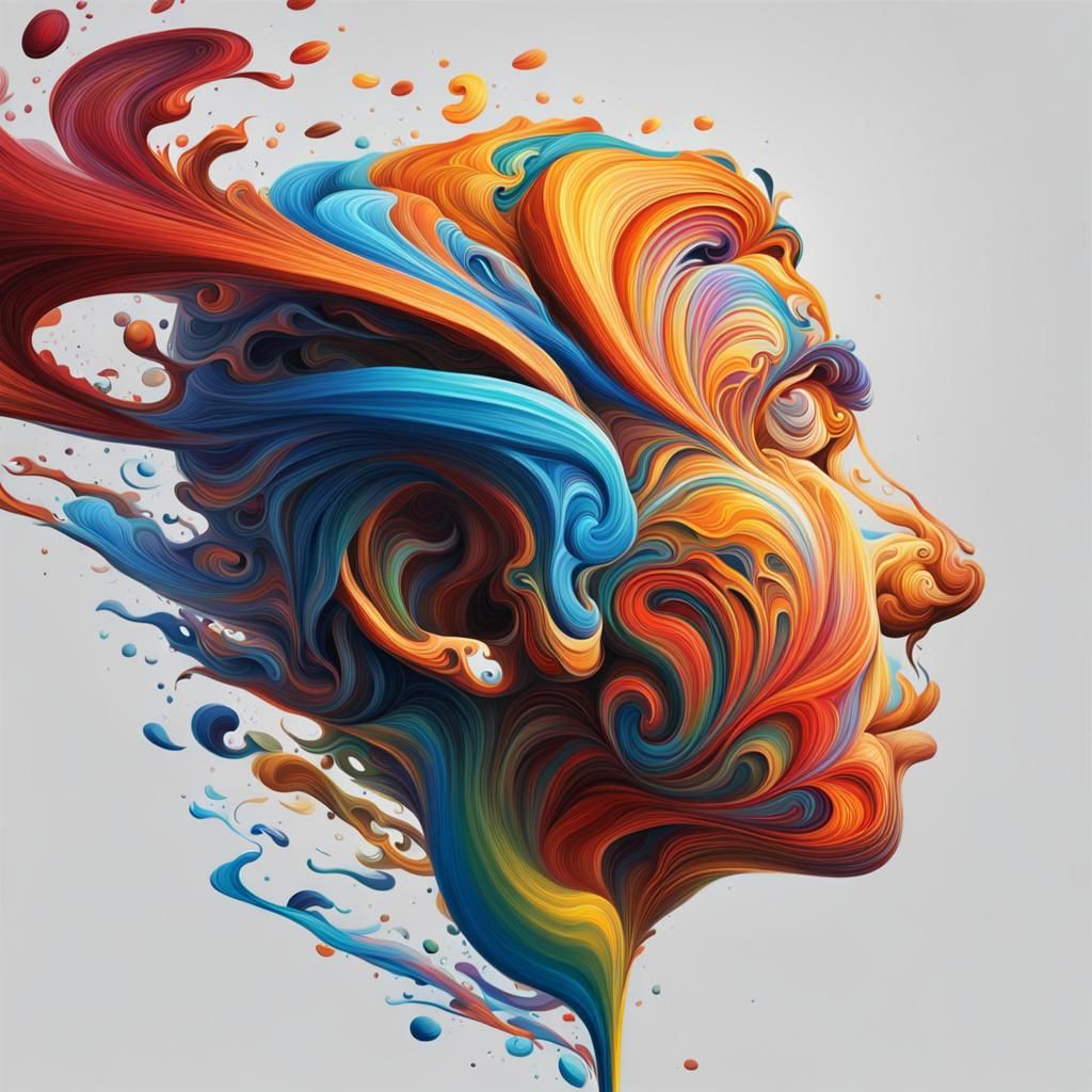 Hyperrealistic Swirls in Colorful Splash Art Style
