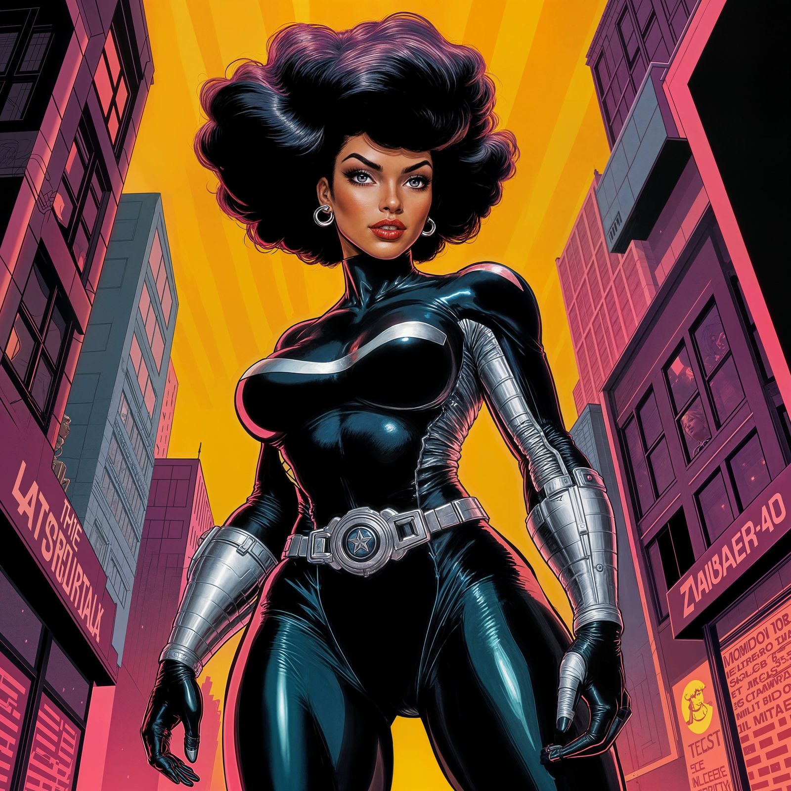 Misty Knight in Silver Age Comic Style