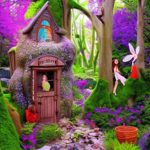 Enchanting Fairy Wonderland with Glowing Flora