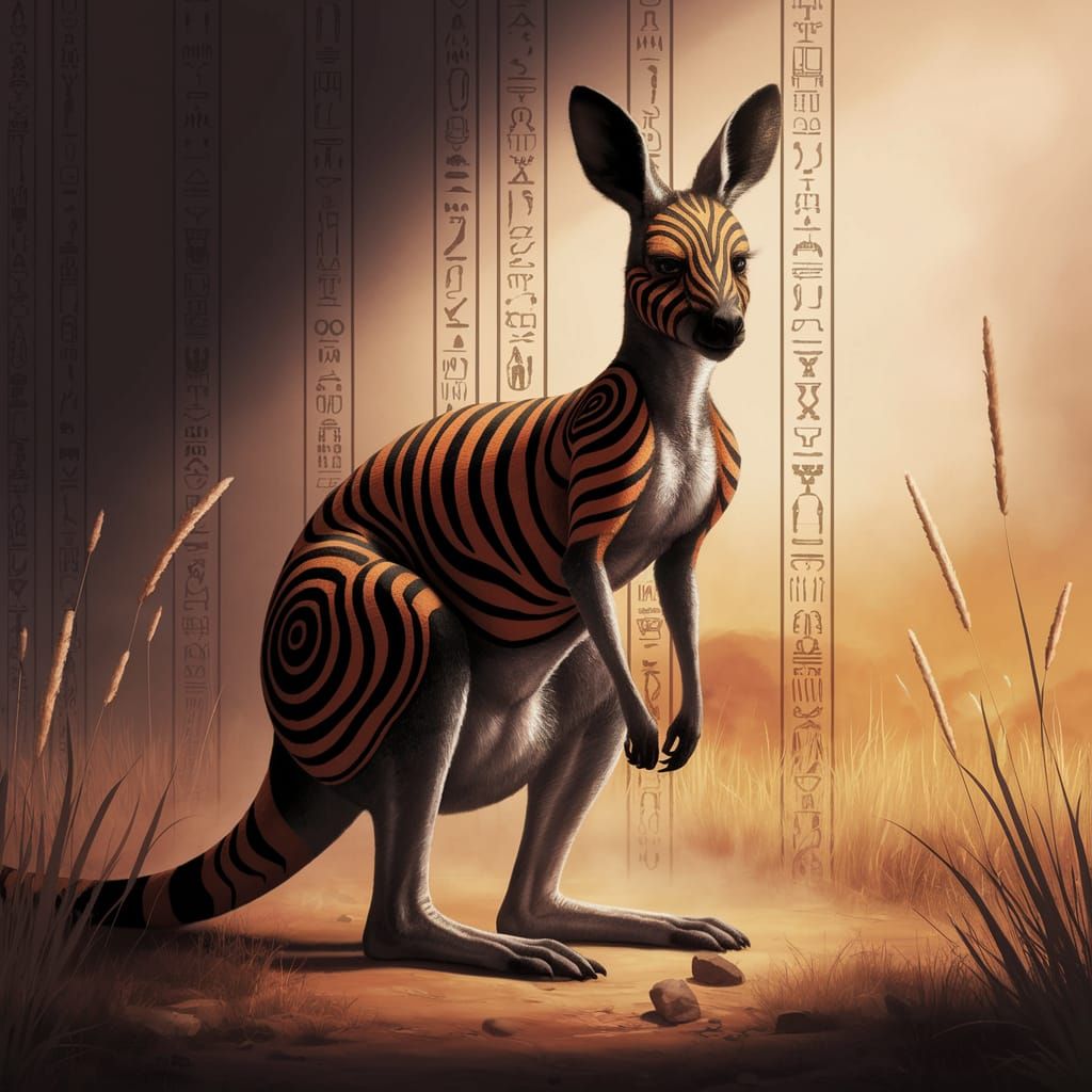 Kangaroo cross Tasmanian tiger