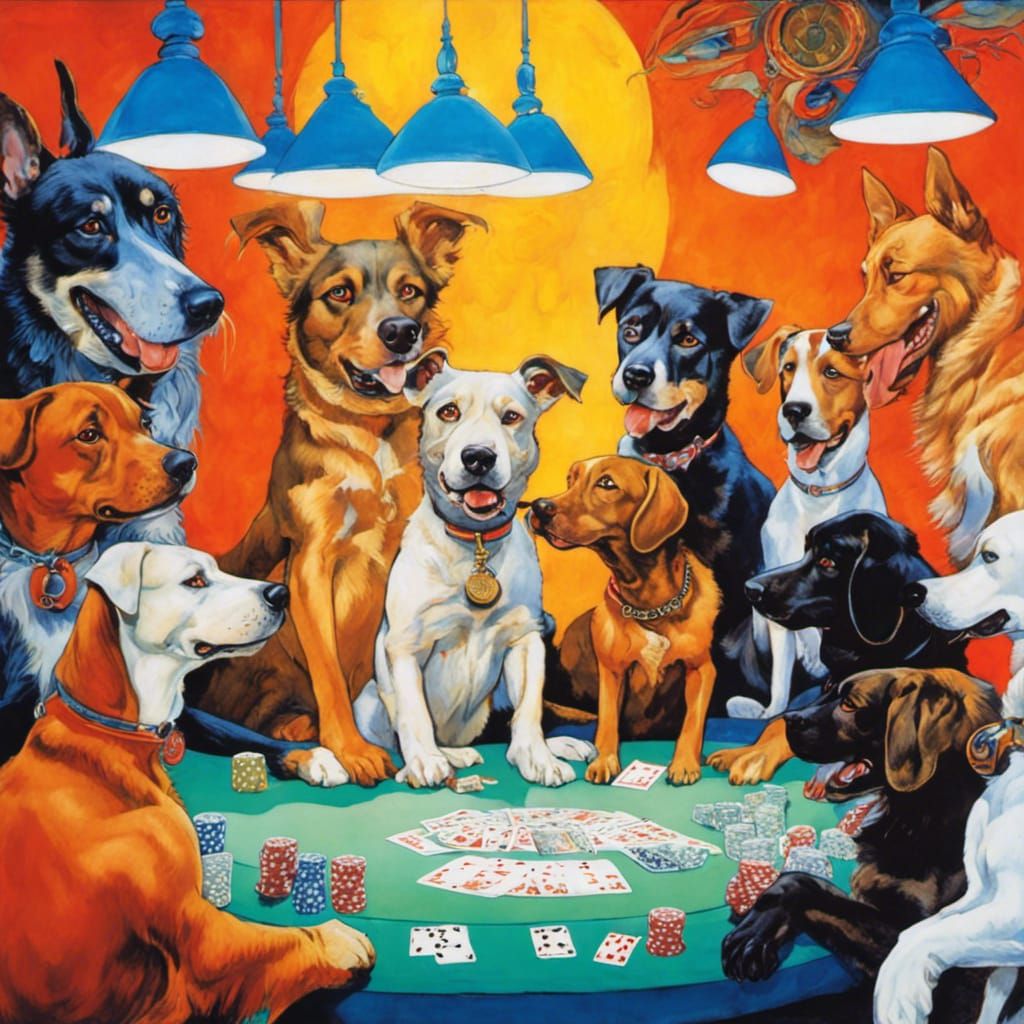 Dogs Playing Poker