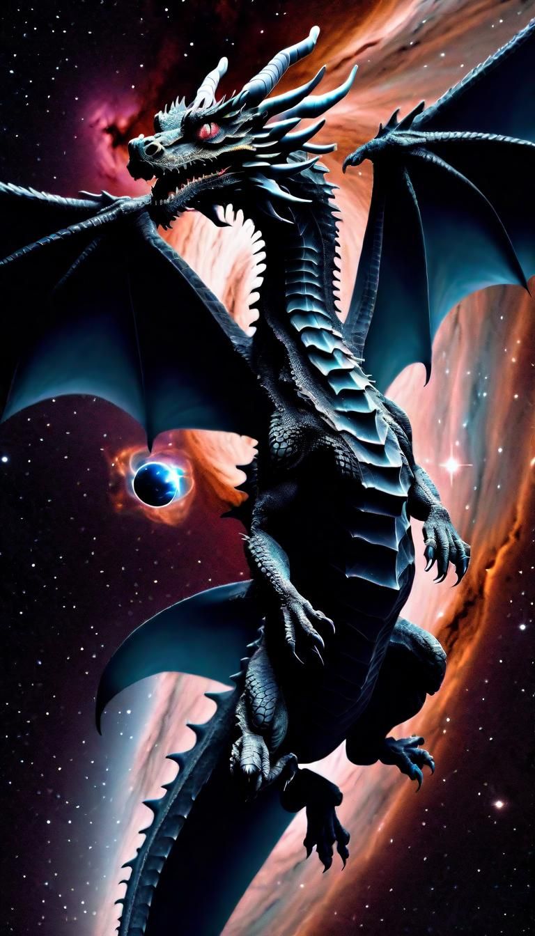 Cosmic Black Dragon Soaring Through Carina Nebula