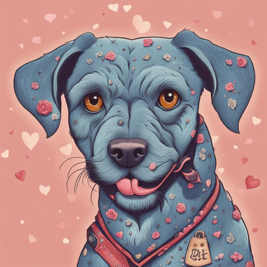 Heart-Shaped Dog: An Adorable AI Creation