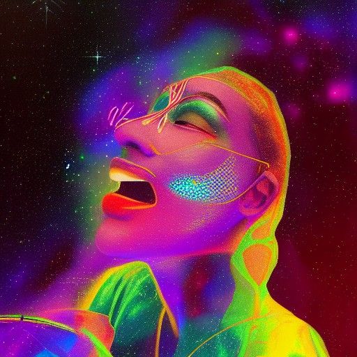 Astral Jazz: A Holographic Cosmic Illustration