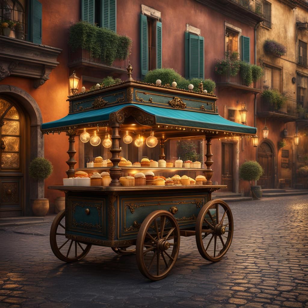 The Cute Old Pastry Cart