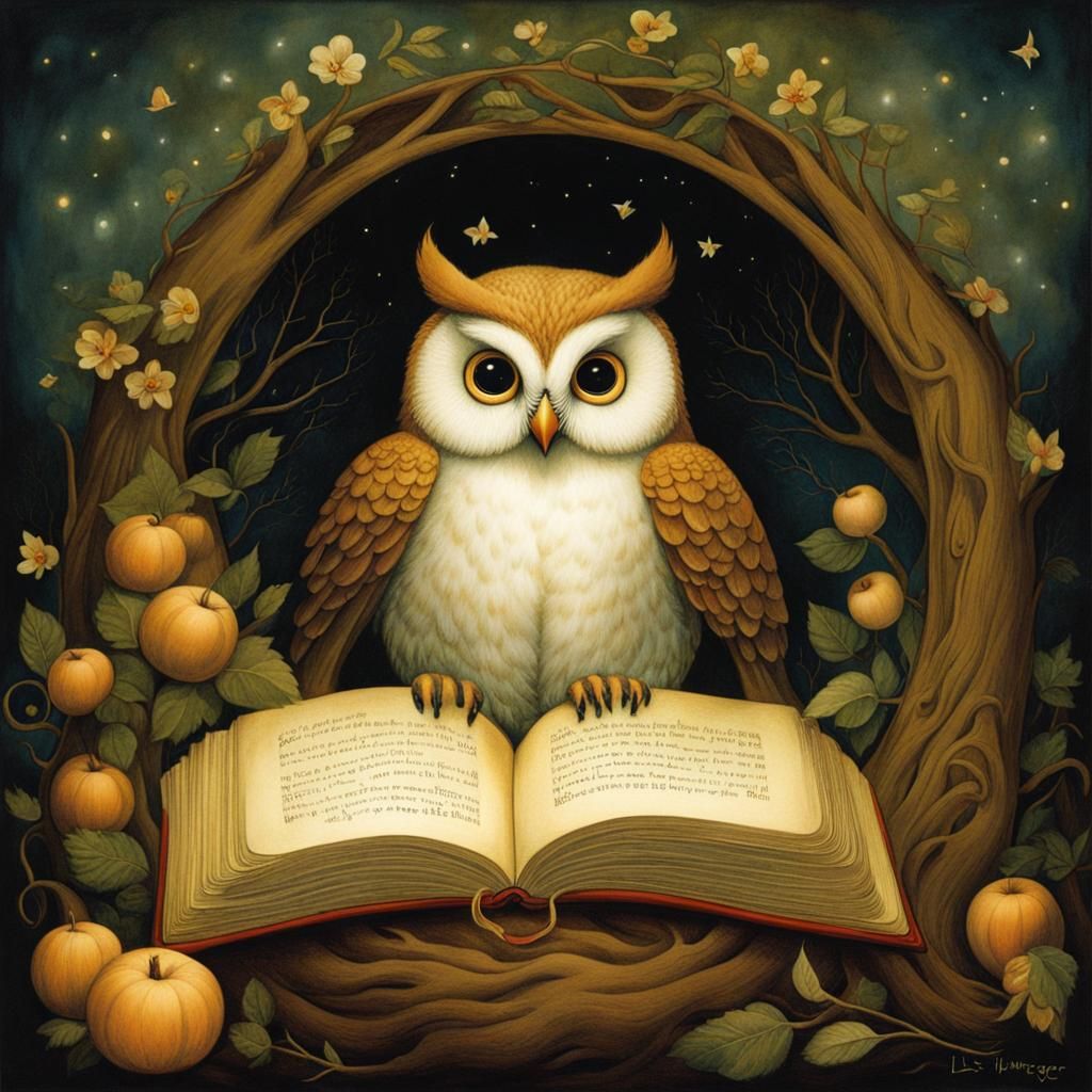Wise Old Owl: Storybook Illustration in Zwerger Style