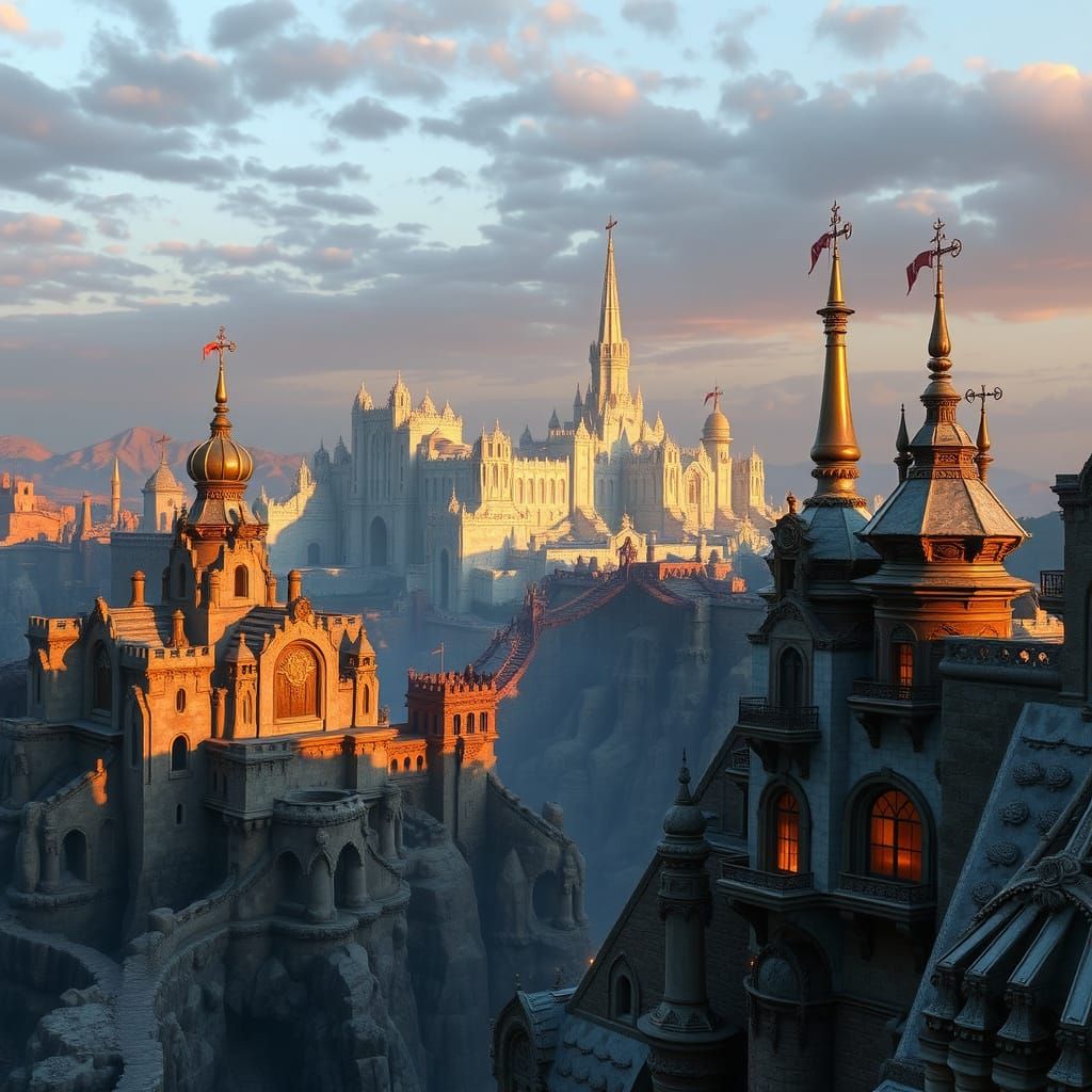 Markarth's Golden Hour: City of Stone and Bronze