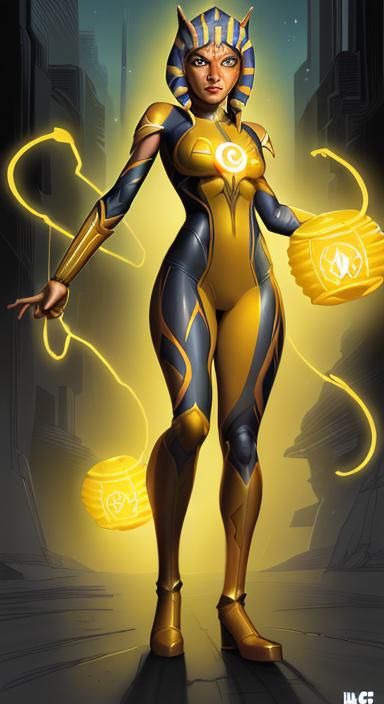 Ahsoka as Yellow Lantern: Comic Book Art