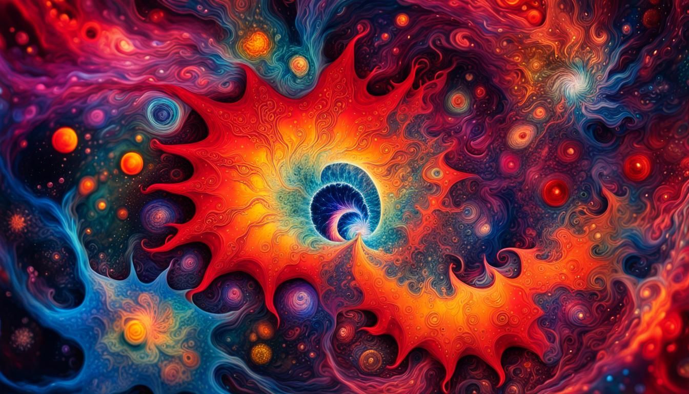 Cosmic Art: Hypersharp Swirling Plasma Stars in Fauvist Styl...