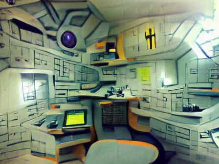 Futuristic Sci-Fi Laboratory Hallway