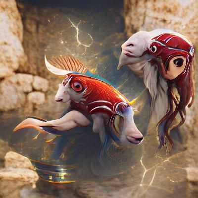 I'm like 85% sure, that there is no time traveling goat-fish in Greek mythology.