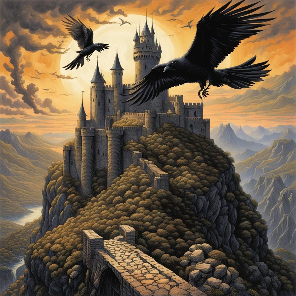 Majestic Medieval Castle with Witch Queen