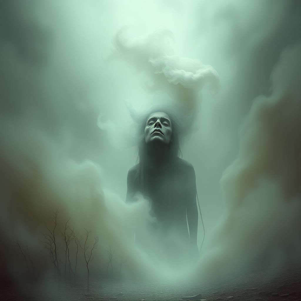 Ethereal Loab Figure in Dark Surrealism Style
