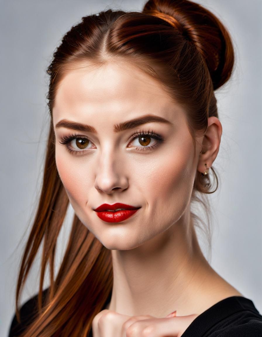 Portrait of a Pretty Girl with Copper Hair