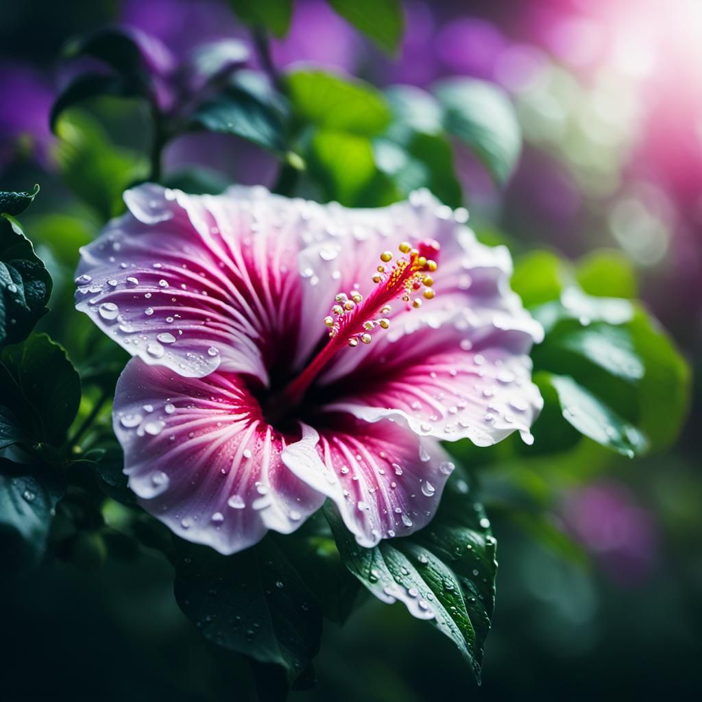 Hibiscus Flower Close-Up: Cinematic Film Still in 8k