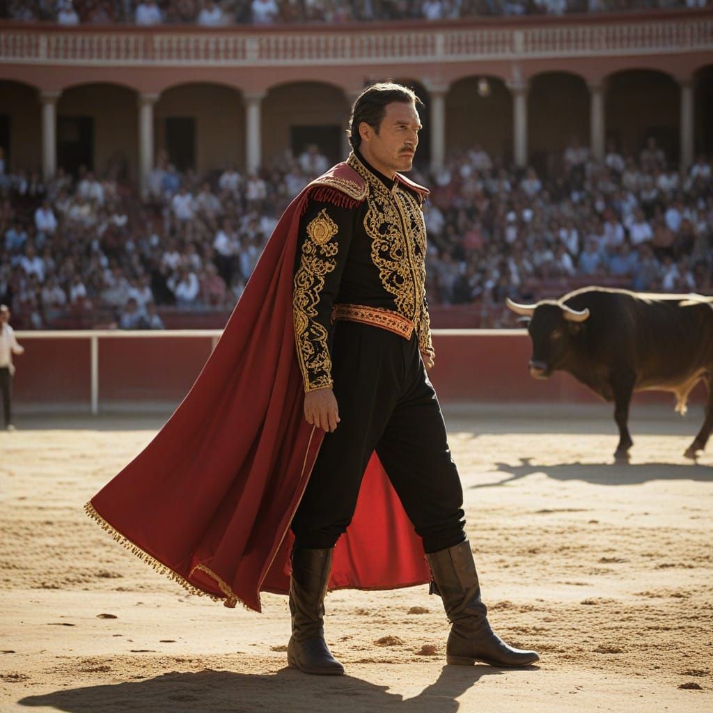 Spanish Torero in Traditional Matador Costume