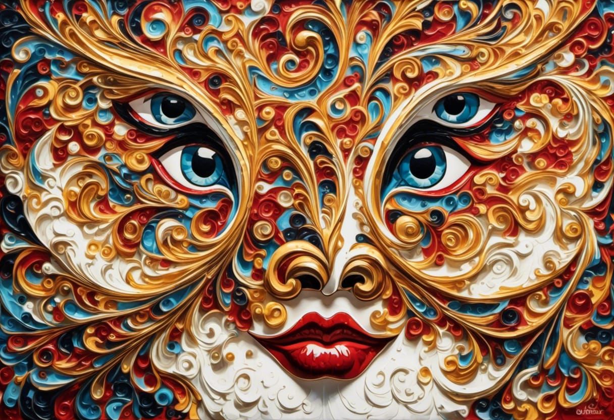 Expressionist Oil Painting with Impasto Texture