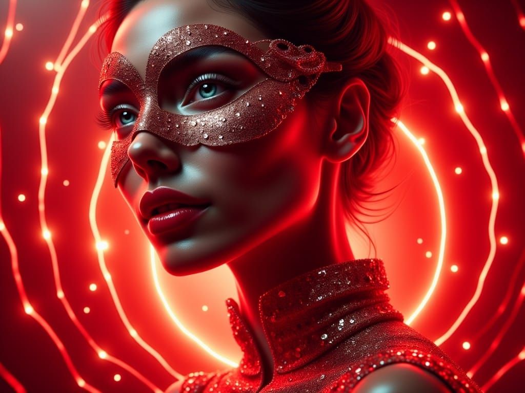 Ethereal Goddess in Xenon Glow