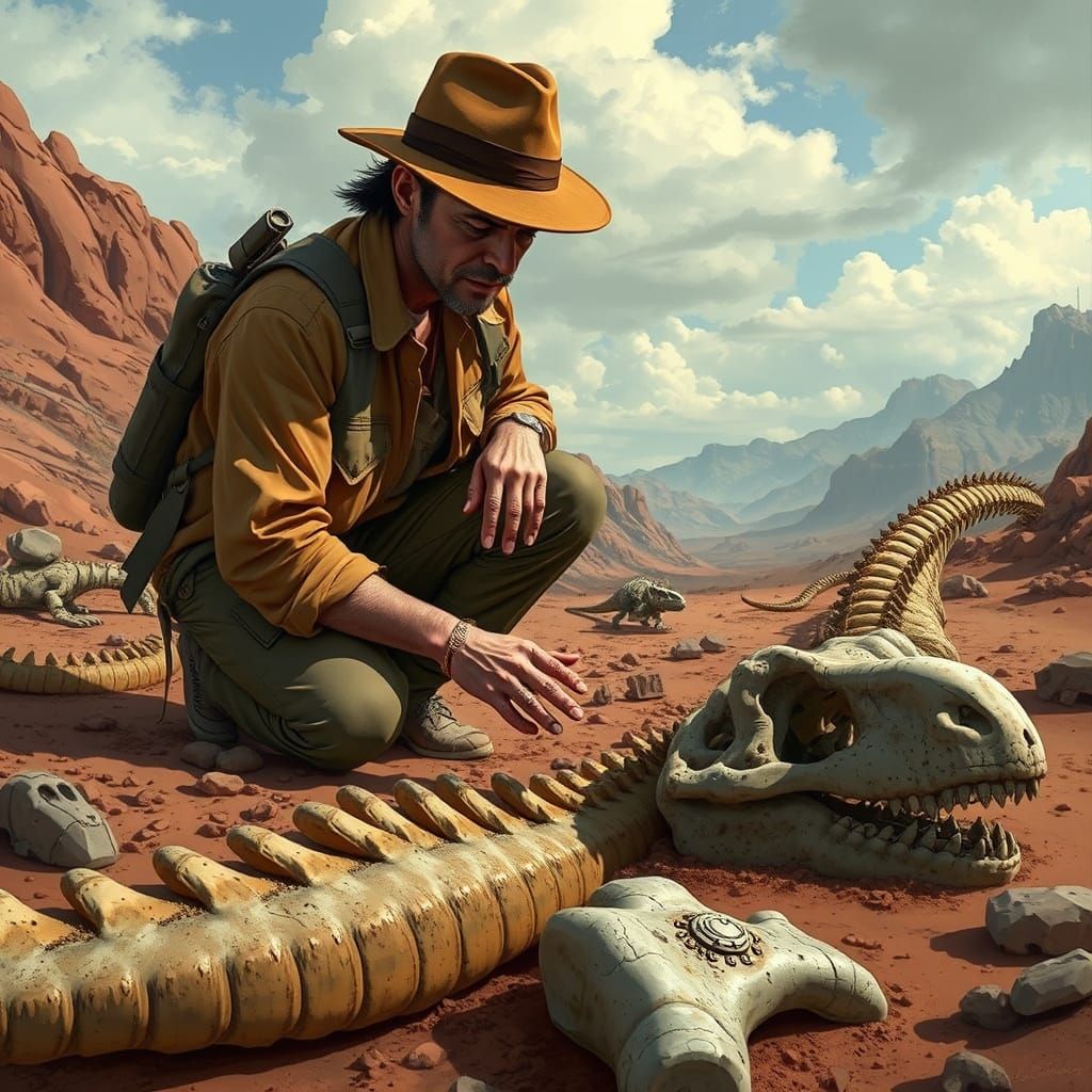 Archaeologist Discovers Ancient Dinosaur Fossils in Futurist...
