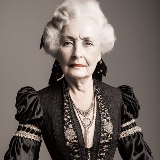 Victorian Sepia Portrait of a Mature Woman