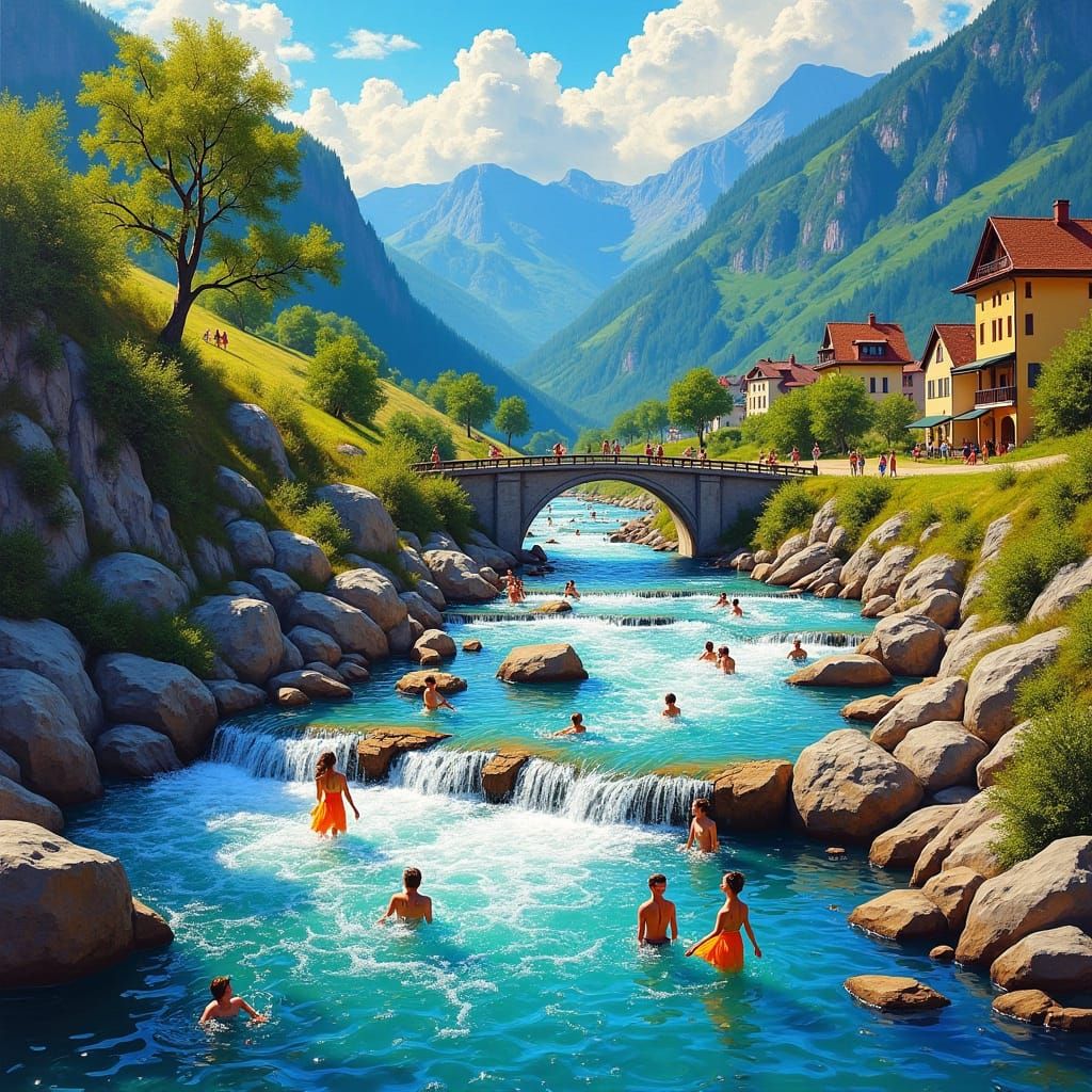 Summer in the Alps: Expressionist Impasto Painting