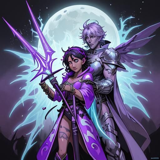 Fantasy Buddy Cops: Angel and Druid in Graffiti Art