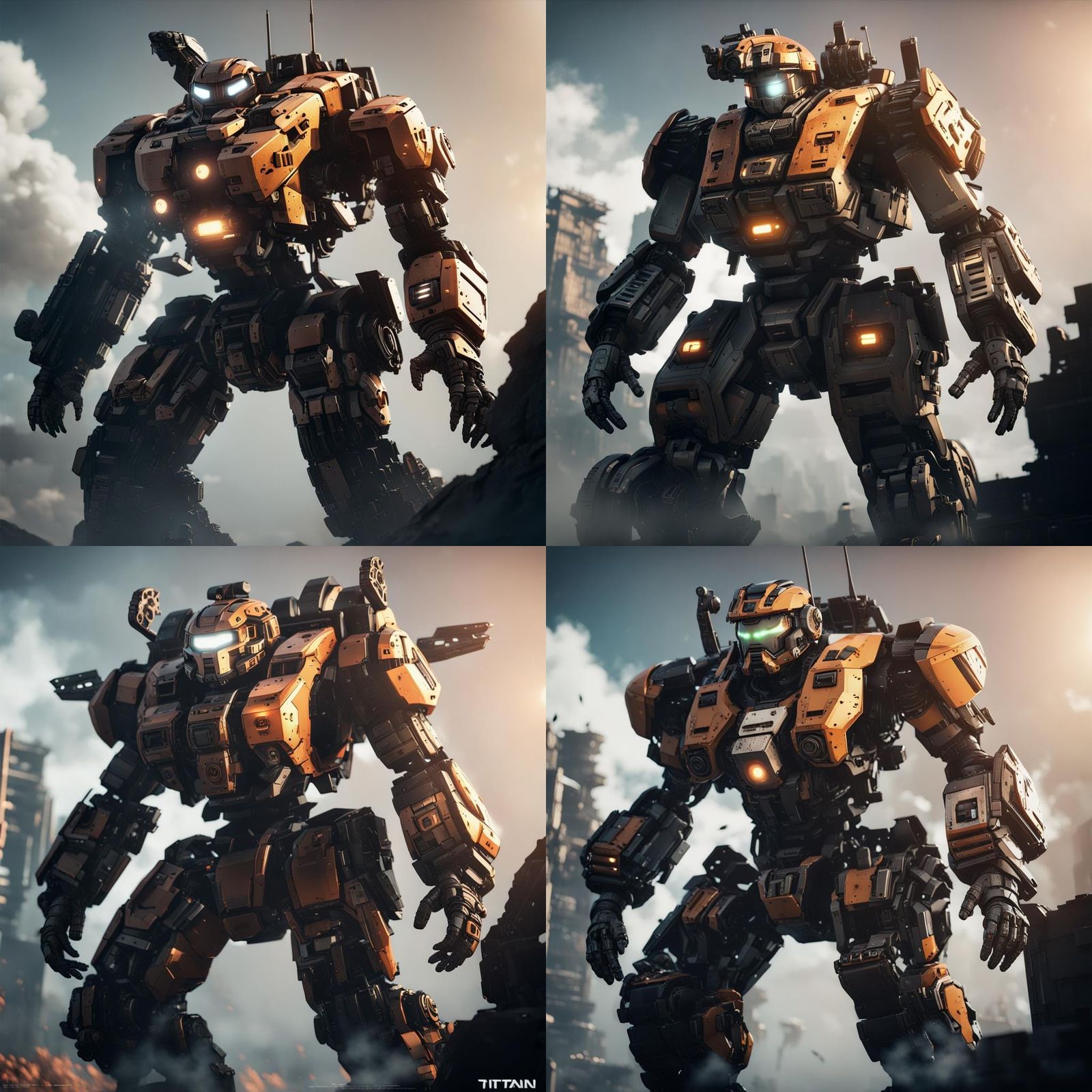 Angry BT-7274 Titan from Titanfall in 8K