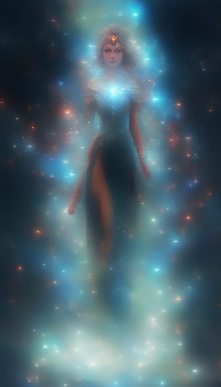 Ahsoka: Astral Goddess in Cosmic Illustration