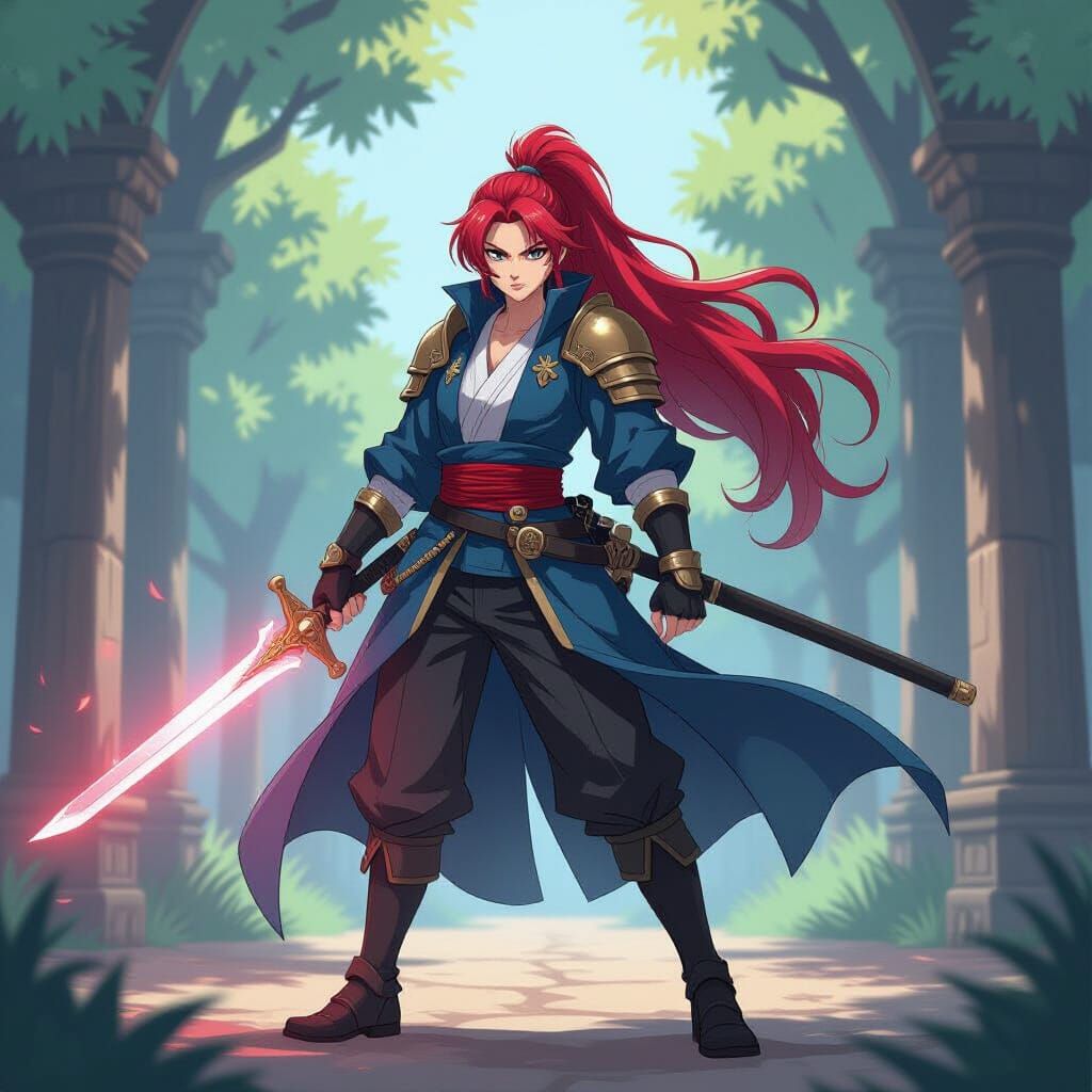 Crimson Duel: Anime Cel-Shaded Manga Scan