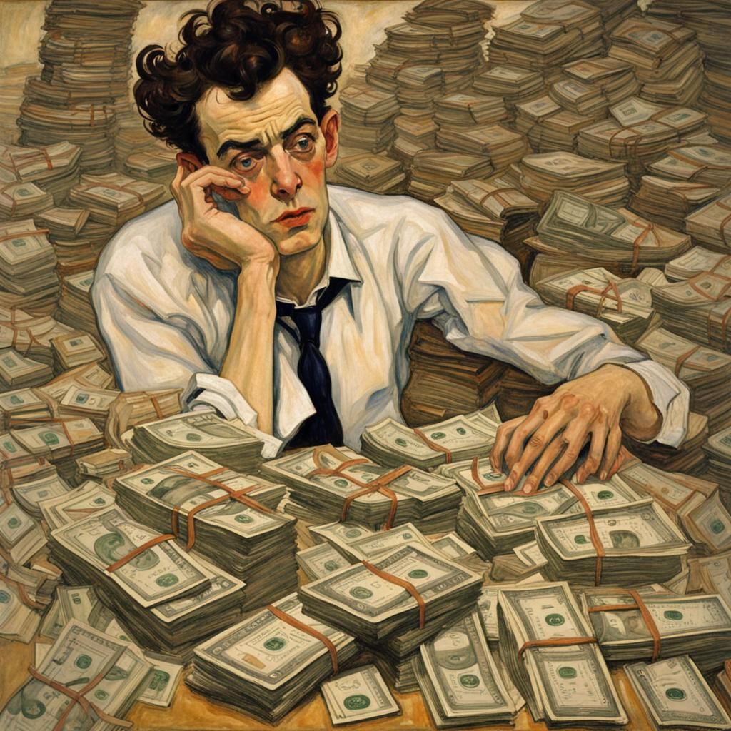 Egon Schiele Style Shareholder Portrait