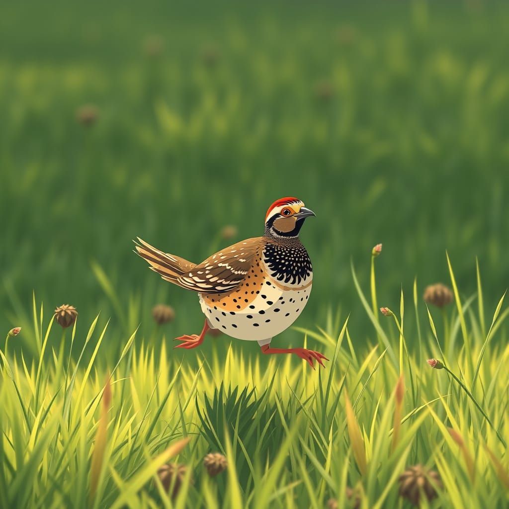 Quail in Motion, Anime-Style