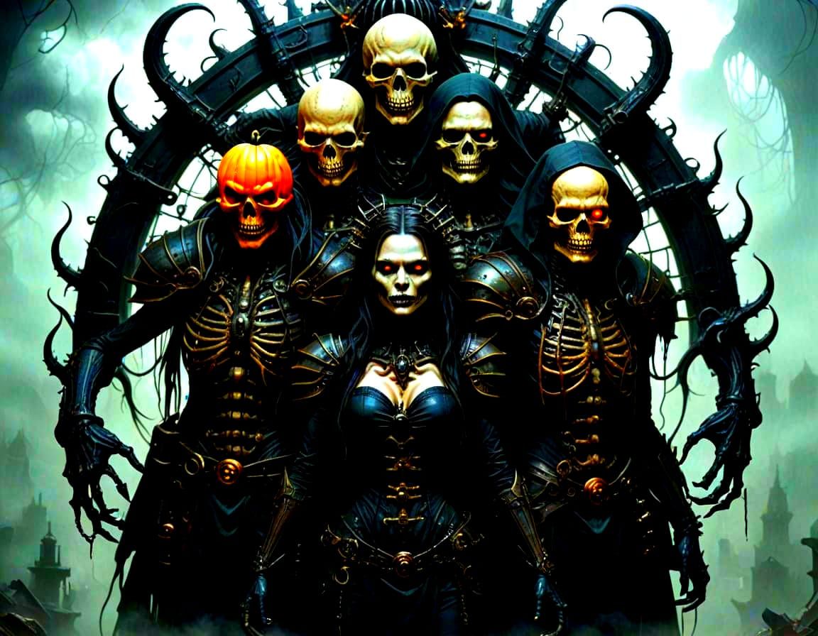 Gothic Steampunk Cenobites Emerge from Darkness