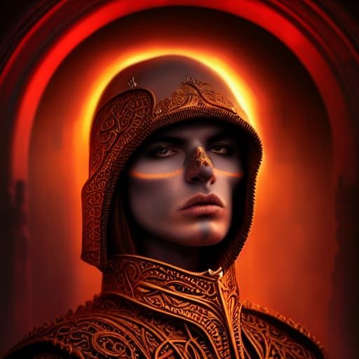 Detailed Cultist Portrait in Dark Fantasy Style