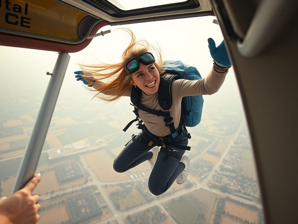 Parachutist in Freefall, Cinematic Moment