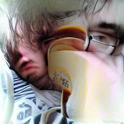 Tired Man's Coffee: A Struggle to Wake Up