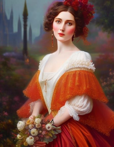 Victorian Beauty Portrait with Studio Lighting